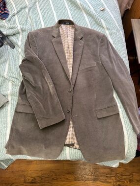 Men's Brown Corduroy Saddlebred Blazer - Classic Two-Button Sport Coat
